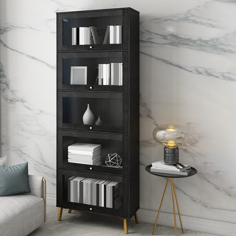 Modern Wood Bookcase, Geometric Bookshelf for Any Room,12" W