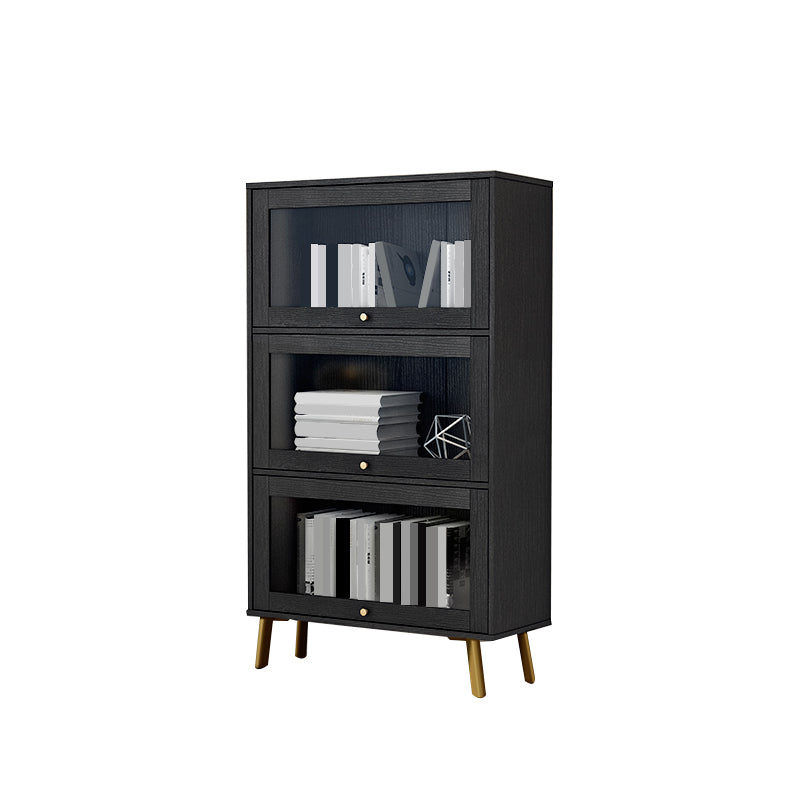 Modern Wood Bookcase, Geometric Bookshelf for Any Room,12" W