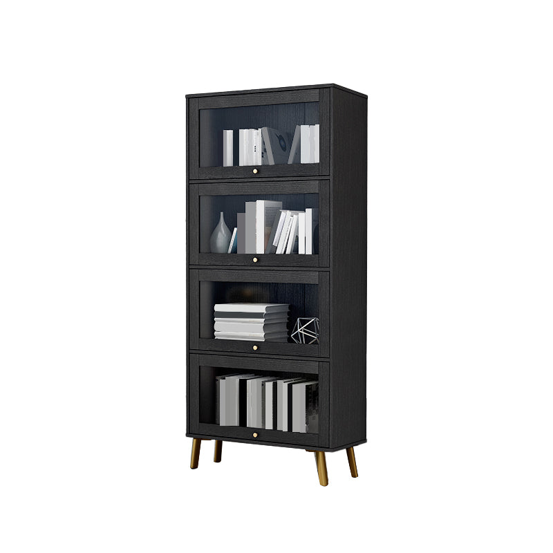 Modern Wood Bookcase, Geometric Bookshelf for Any Room,12" W