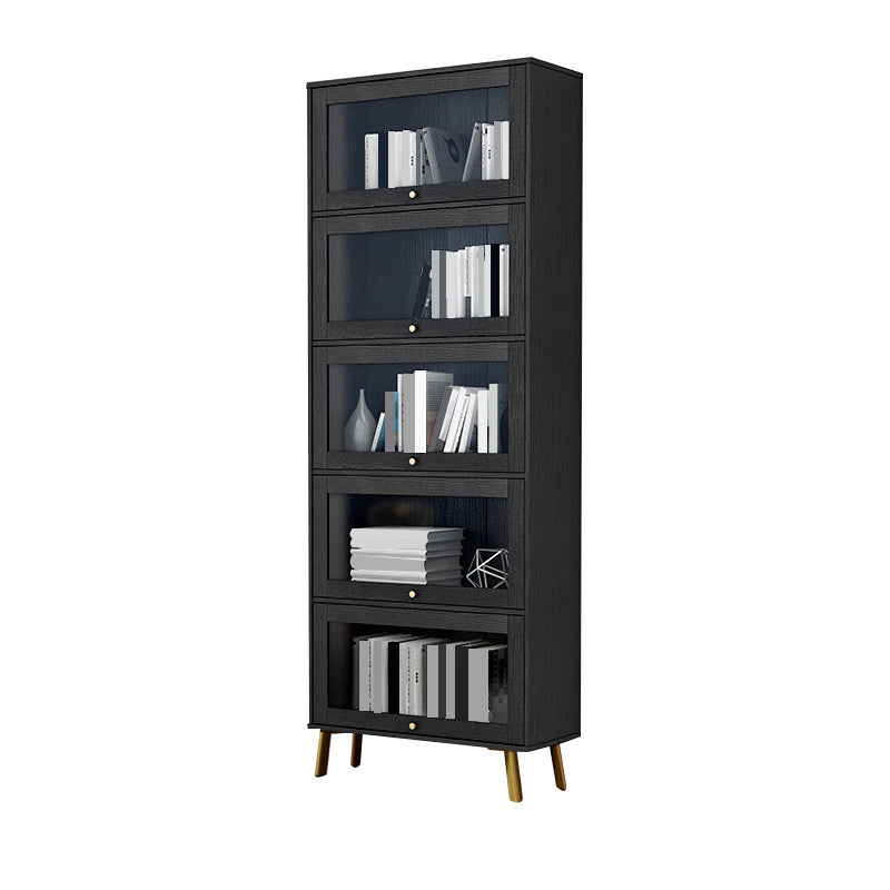 Modern Wood Bookcase, Geometric Bookshelf for Any Room,12" W