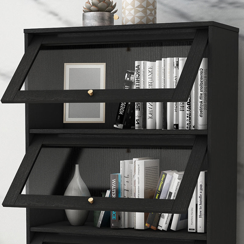 Modern Wood Bookcase, Geometric Bookshelf for Any Room,12" W