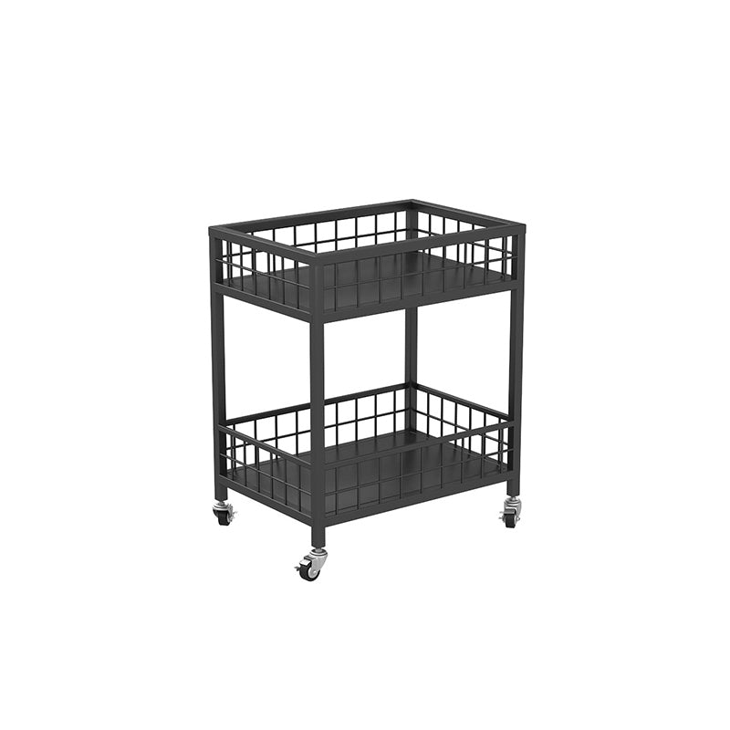 Open Back Metal Bookshelf Nordic Storage Bookcase with Casters