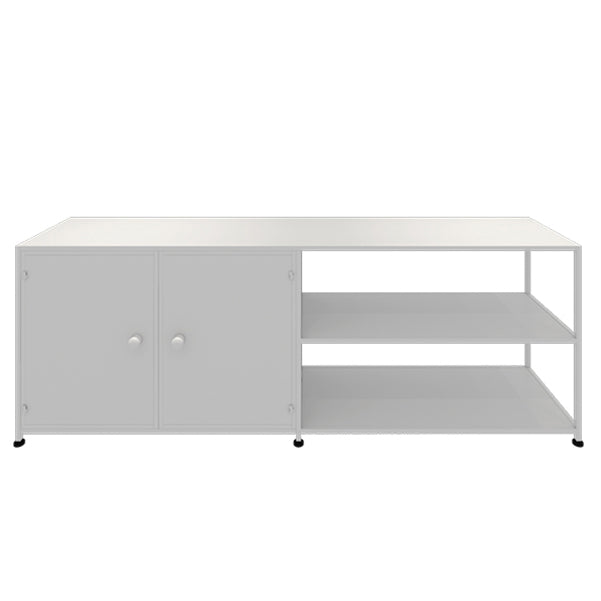 Industrial Metal TV Stand Open Storage TV Stand Console with Open Shelving