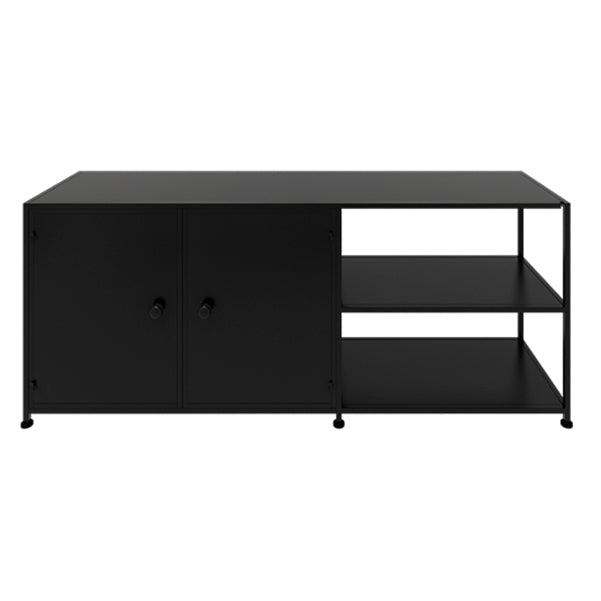 Industrial Metal TV Stand Open Storage TV Stand Console with Open Shelving