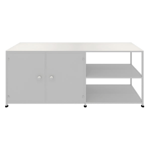 Industrial Metal TV Stand Open Storage TV Stand Console with Open Shelving