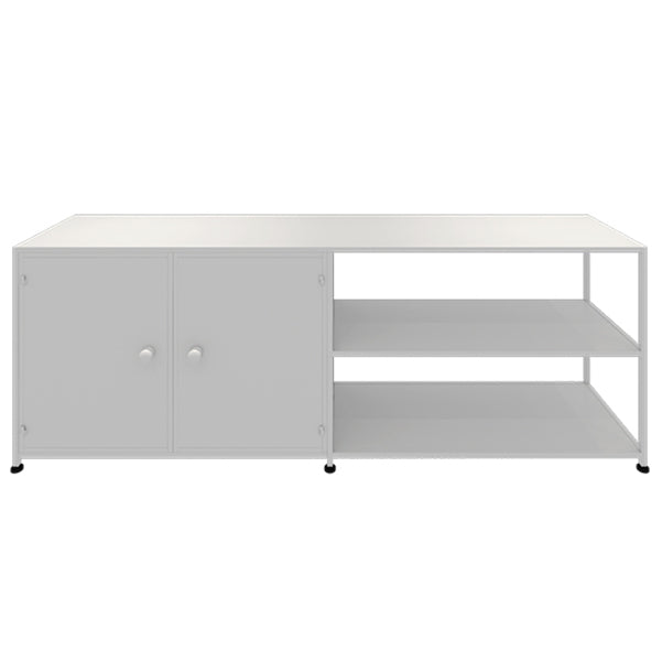 Industrial Metal TV Stand Open Storage TV Stand Console with Open Shelving