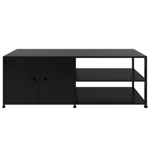 Industrial Metal TV Stand Open Storage TV Stand Console with Open Shelving