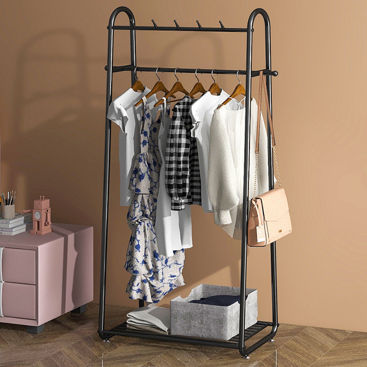 Modern Free Standing Storage Shelve Metal Coat Rack with Hooks