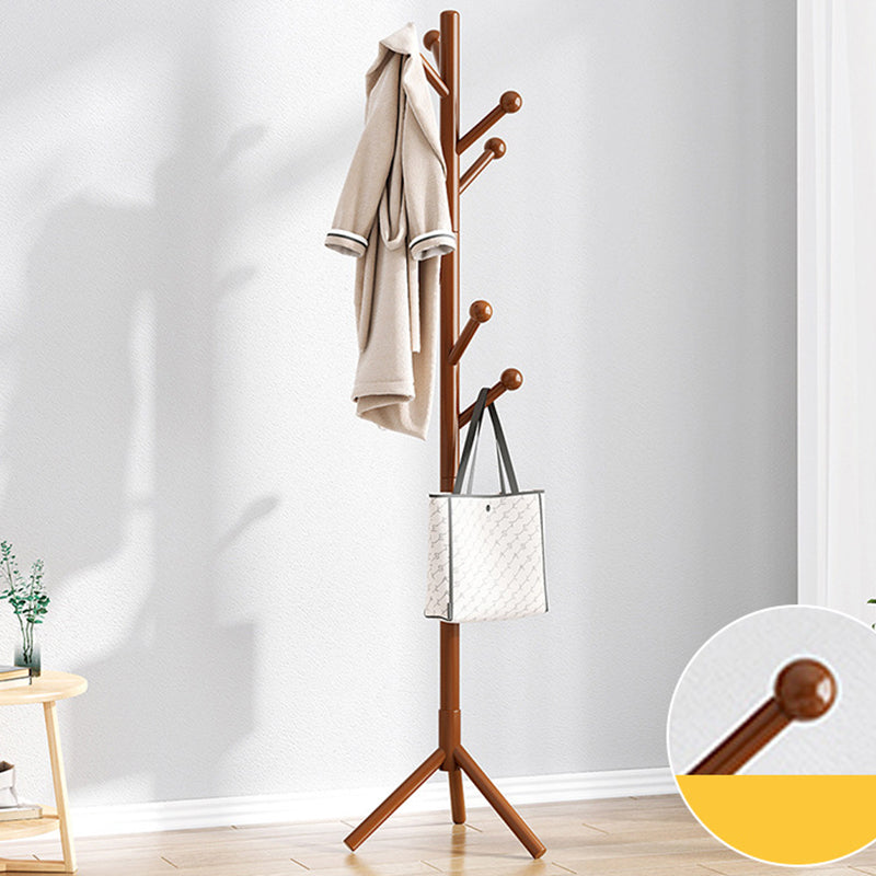 Modern Entryway Coat Hanger Wooden Hooks Coat Rack Living Room