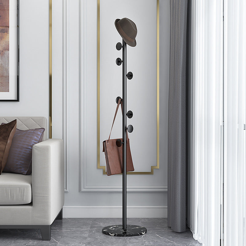 Modern Coat Hook Solid Color Metal Coat Rack with Marble Base