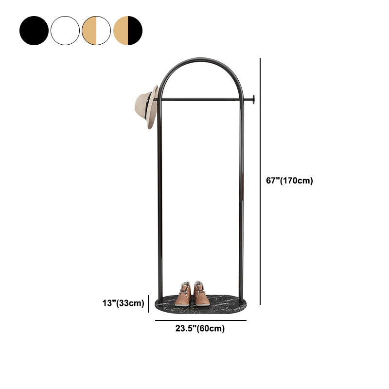 Industrial Hall Stand Free Standing with Hanging Rail Metal Coat Rack