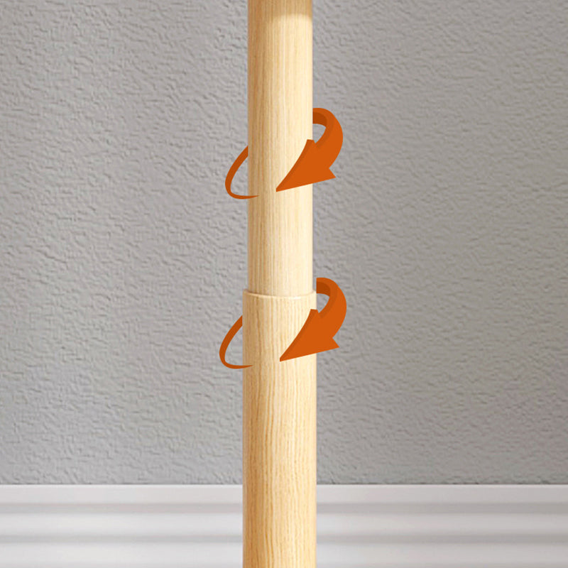 Hall Tree Modern Hooks Free Standing Solid Wood in Bedroom Coat Hanger