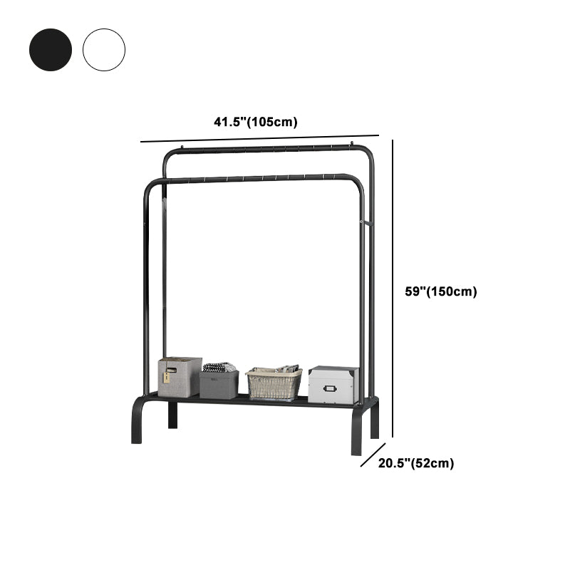 Industrial Coat Hanger Metal Storage Shelf Entryway Coat Rack