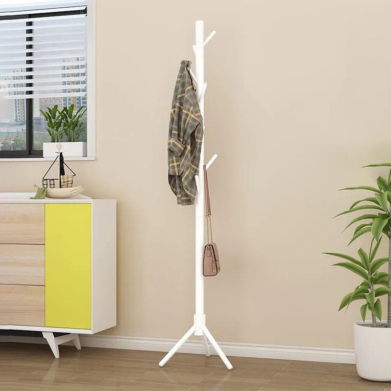 Modern Coat Rack Hooks Solid Wood Coat Rack for Entry Living Room