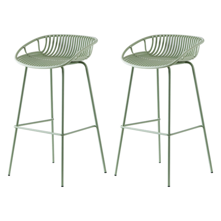 Modern Low Back Bar & Counter Stool Bucket Metal Indoor Counter Stools