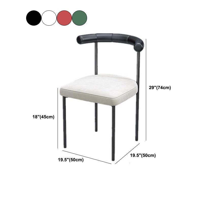 Modern Linen Dining Chair Open Back Dining Side Furniture in Matte Finish for Brasserie