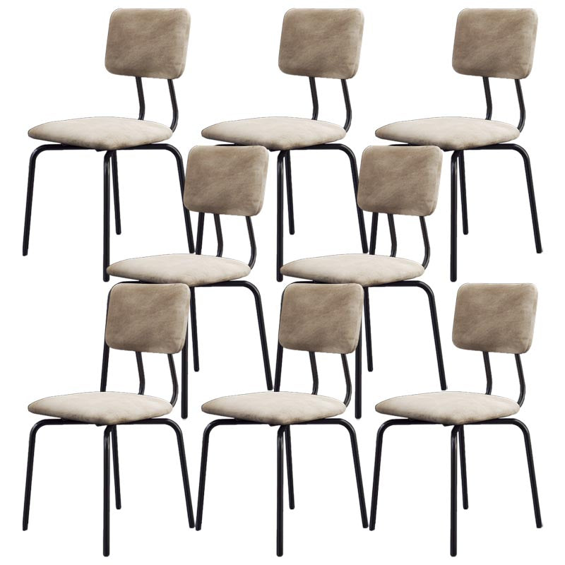 Modern Faux Leather Dining Chair Parsons Chair in Matte Finish for Brasserie