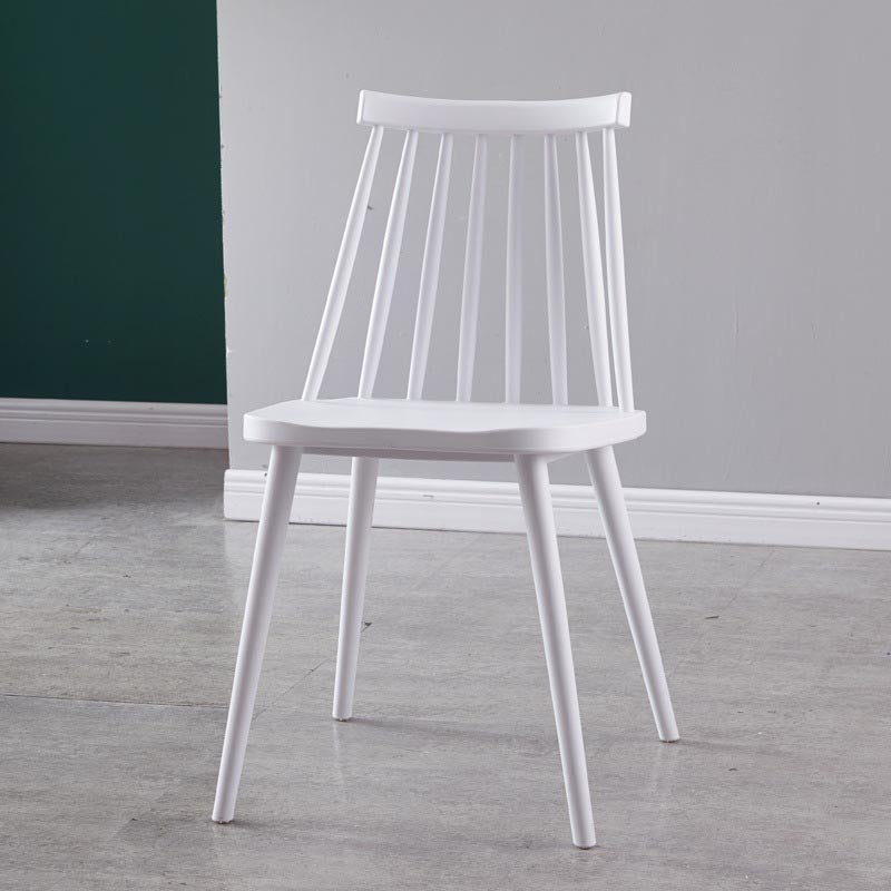 Modern Plastic Chair Slat Back Side Chair Wood in Matte Finish for Home