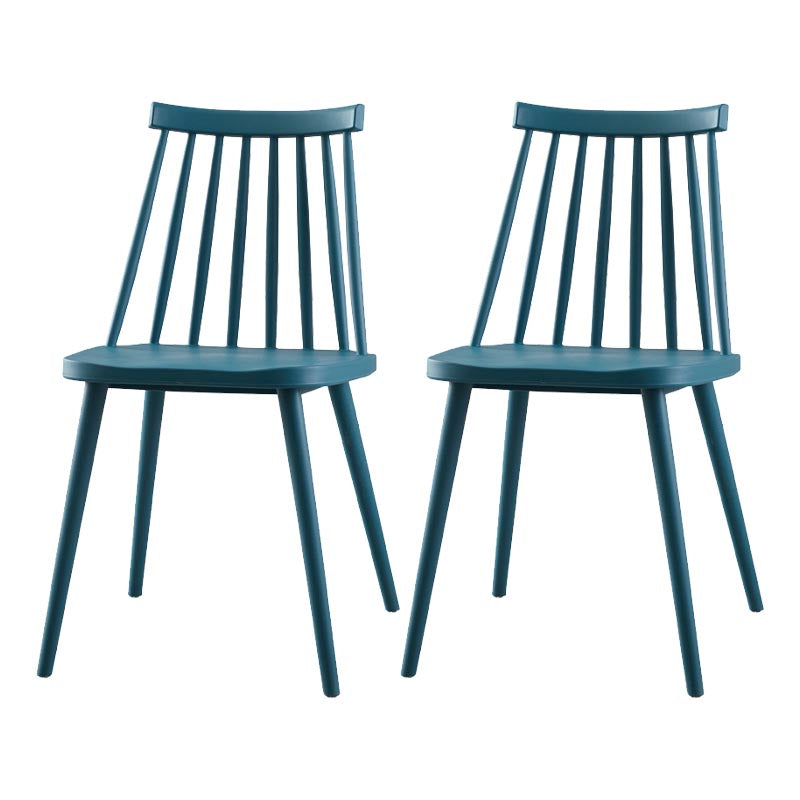 Modern Plastic Chair Slat Back Side Chair Wood in Matte Finish for Home