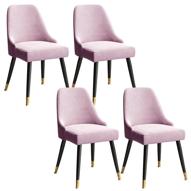 Glam Velvet Side Chair Parsons Upholstered Side Chair for Dining Room