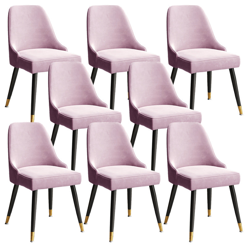 Glam Velvet Side Chair Parsons Upholstered Side Chair for Dining Room