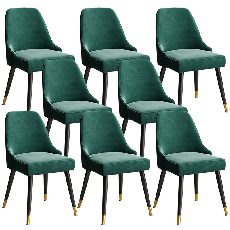 Glam Velvet Side Chair Parsons Upholstered Side Chair for Dining Room