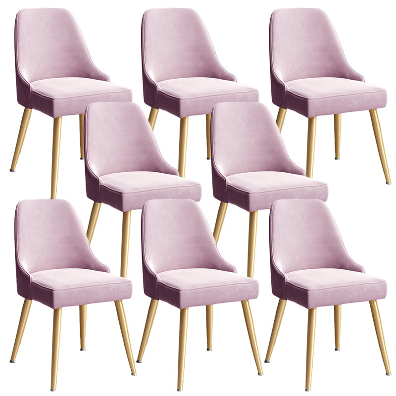 Glam Velvet Side Chair Parsons Upholstered Side Chair for Dining Room