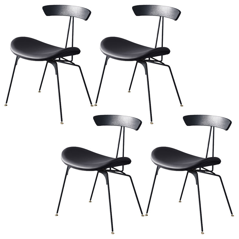 Metal Upholstered Dining Side Chair Industrial Dining Side Chair