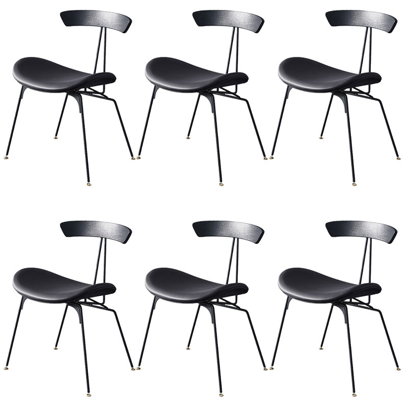 Metal Upholstered Dining Side Chair Industrial Dining Side Chair