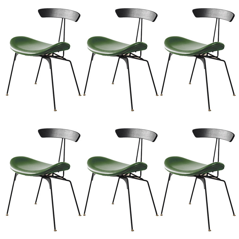 Metal Upholstered Dining Side Chair Industrial Dining Side Chair