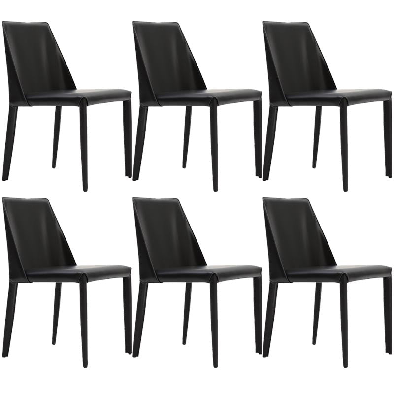 Modern Dining Chairs Armless Chairs with Metal Legs for Kitchen