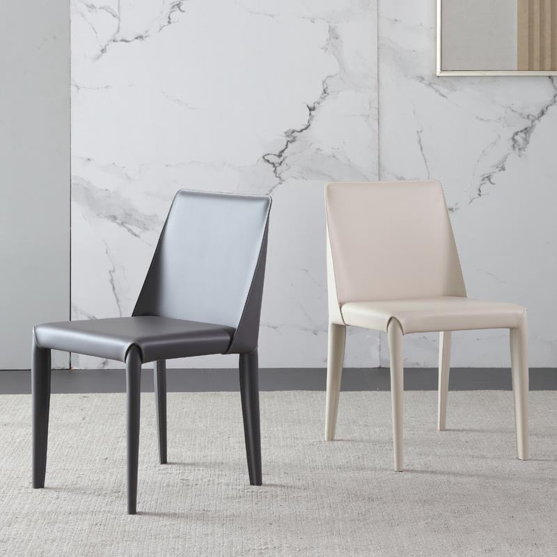 Modern Dining Chairs Armless Chairs with Metal Legs for Kitchen