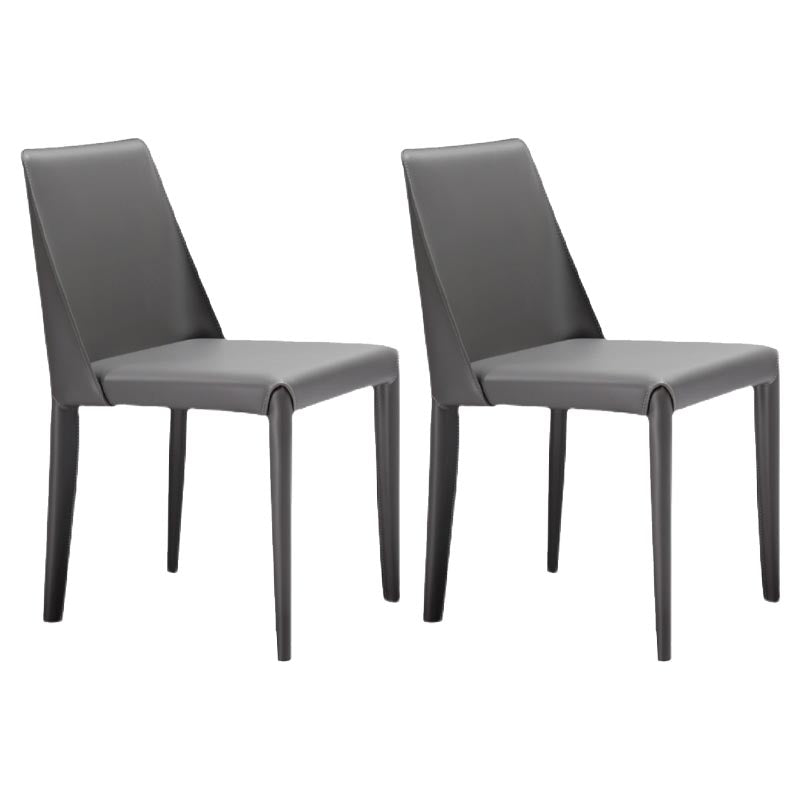 Modern Dining Chairs Armless Chairs with Metal Legs for Kitchen