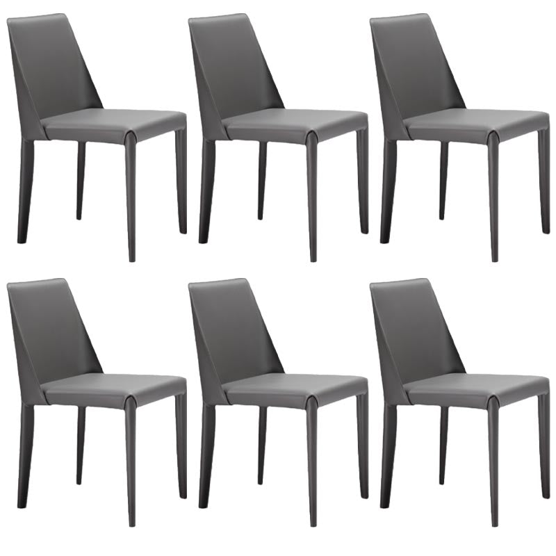 Modern Dining Chairs Armless Chairs with Metal Legs for Kitchen