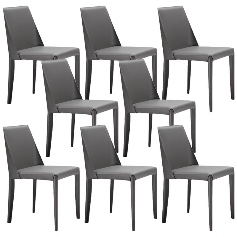 Modern Dining Chairs Armless Chairs with Metal Legs for Kitchen