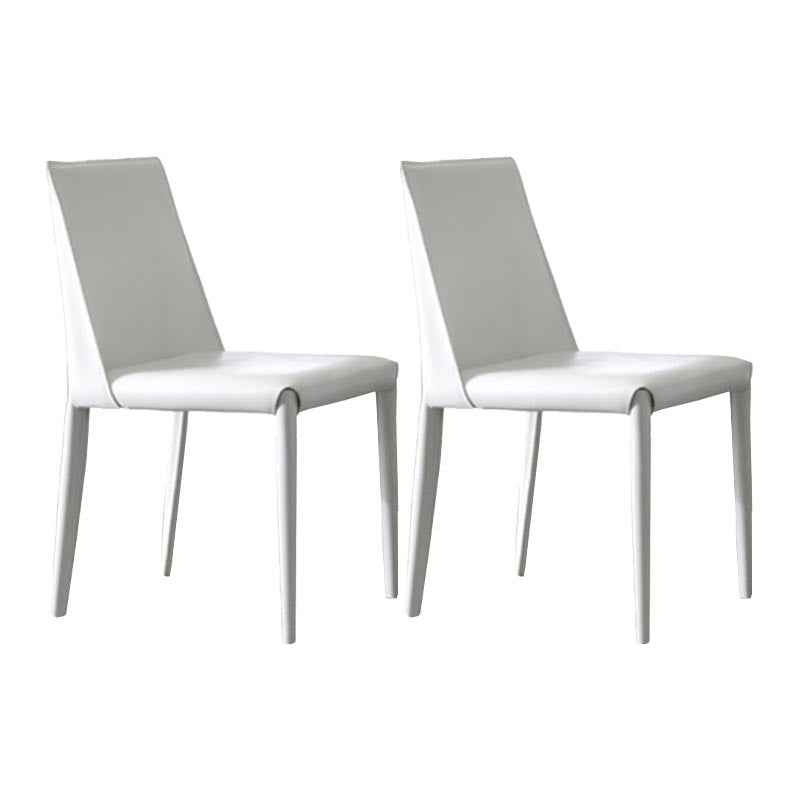 Modern Dining Chairs Armless Chairs with Metal Legs for Kitchen