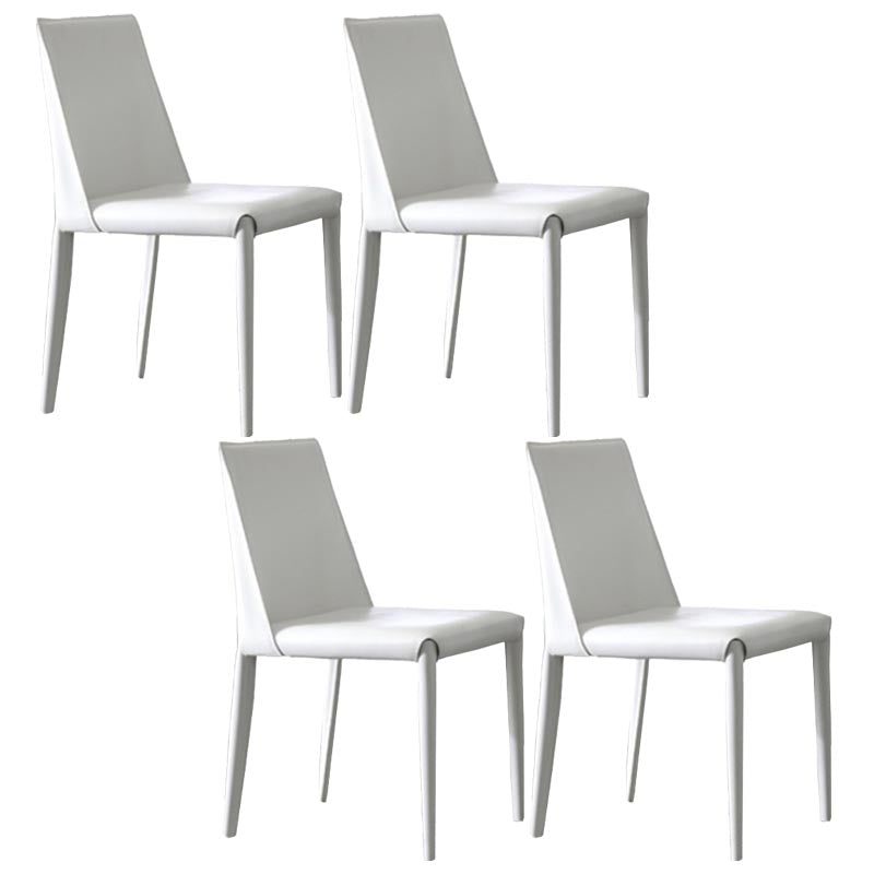 Modern Dining Chairs Armless Chairs with Metal Legs for Kitchen