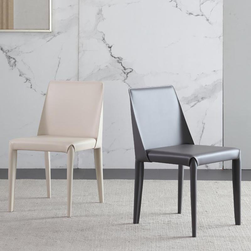 Modern Dining Chairs Armless Chairs with Metal Legs for Kitchen