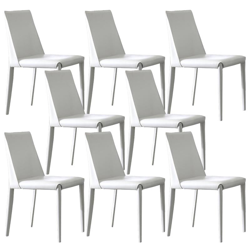 Modern Dining Chairs Armless Chairs with Metal Legs for Kitchen