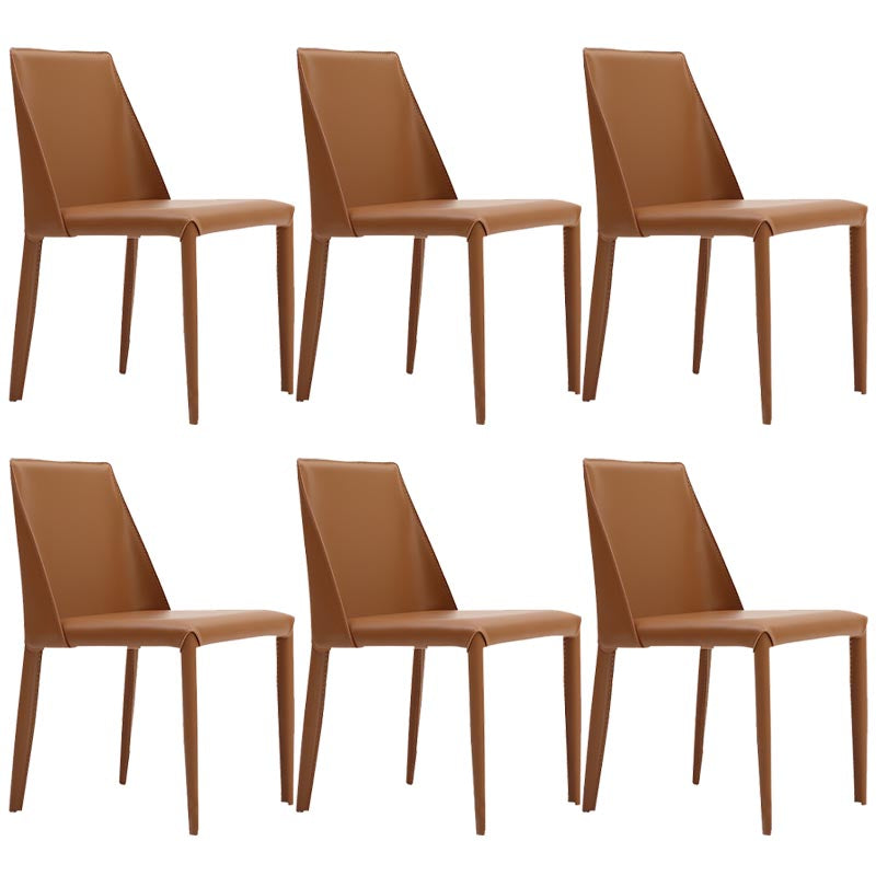 Modern Dining Chairs Armless Chairs with Metal Legs for Kitchen