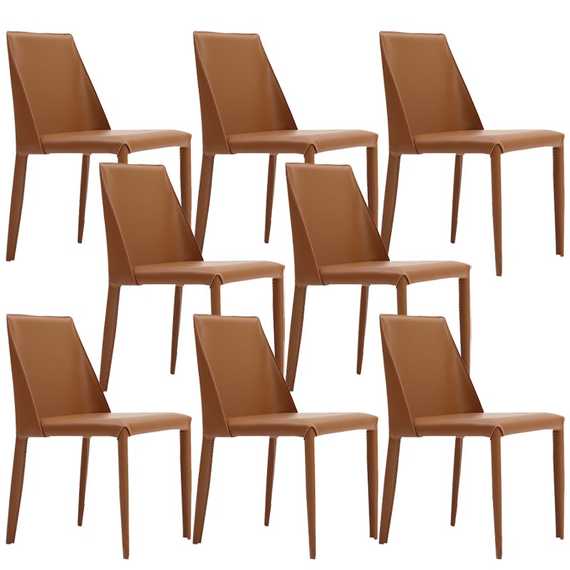 Modern Dining Chairs Armless Chairs with Metal Legs for Kitchen