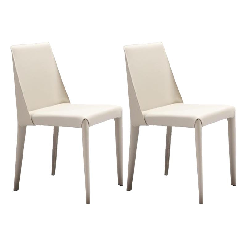 Modern Dining Chairs Armless Chairs with Metal Legs for Kitchen