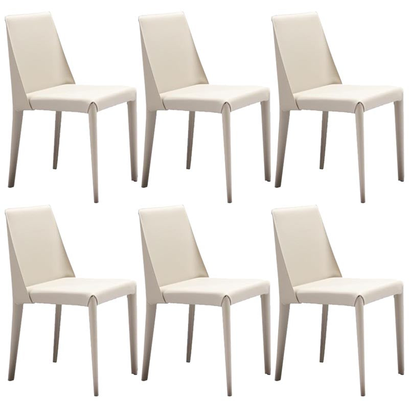 Modern Dining Chairs Armless Chairs with Metal Legs for Kitchen