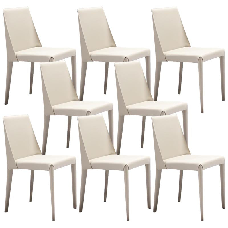 Modern Dining Chairs Armless Chairs with Metal Legs for Kitchen