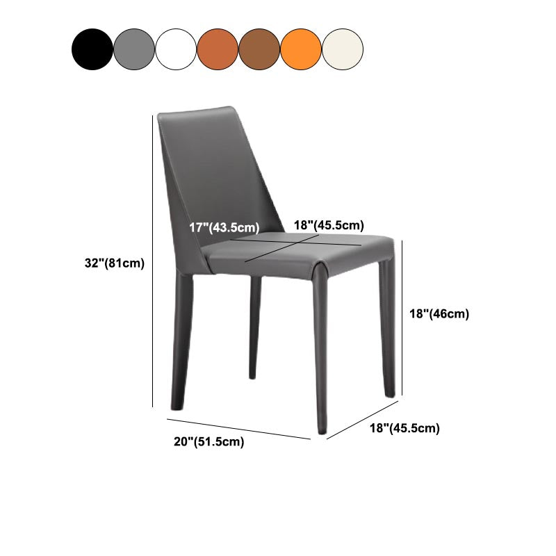 Modern Dining Chairs Armless Chairs with Metal Legs for Kitchen