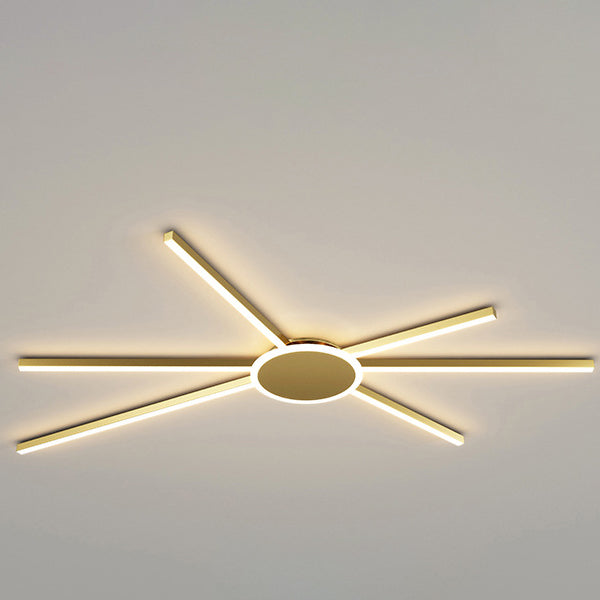 Modern Minimalist LED Ceiling Light Acrylic Linear Flush Mount for  Living Room