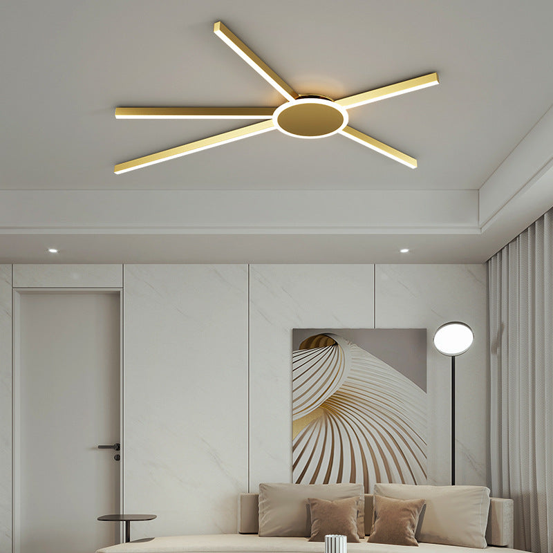 Modern Minimalist LED Ceiling Light Acrylic Linear Flush Mount for  Living Room