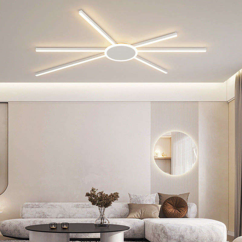 Modern Minimalist LED Ceiling Light Acrylic Linear Flush Mount for  Living Room