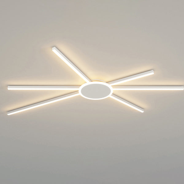 Modern Minimalist LED Ceiling Light Acrylic Linear Flush Mount for  Living Room