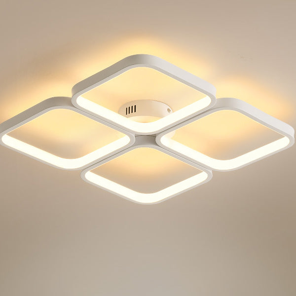 White Acrylic Ceiling Light in Modern Creative Style Geometric LED Flush Mount